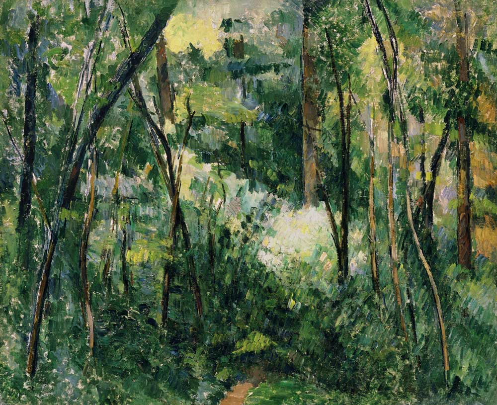 Interior of a forest van Paul Cézanne