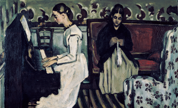 Girl at the Piano (Overture to Tannhauser) van Paul Cézanne