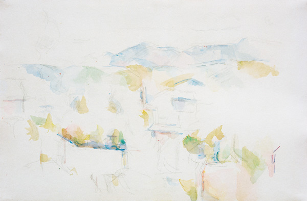 Mountains near Aix-en-Provence van Paul Cézanne