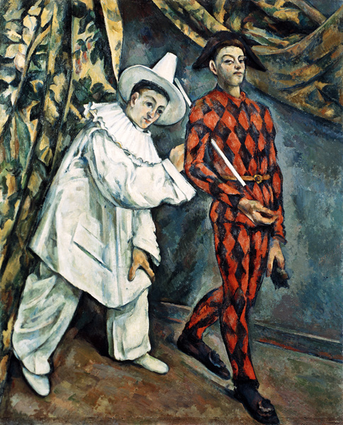 Pierrot and Harlequin van Paul Cézanne
