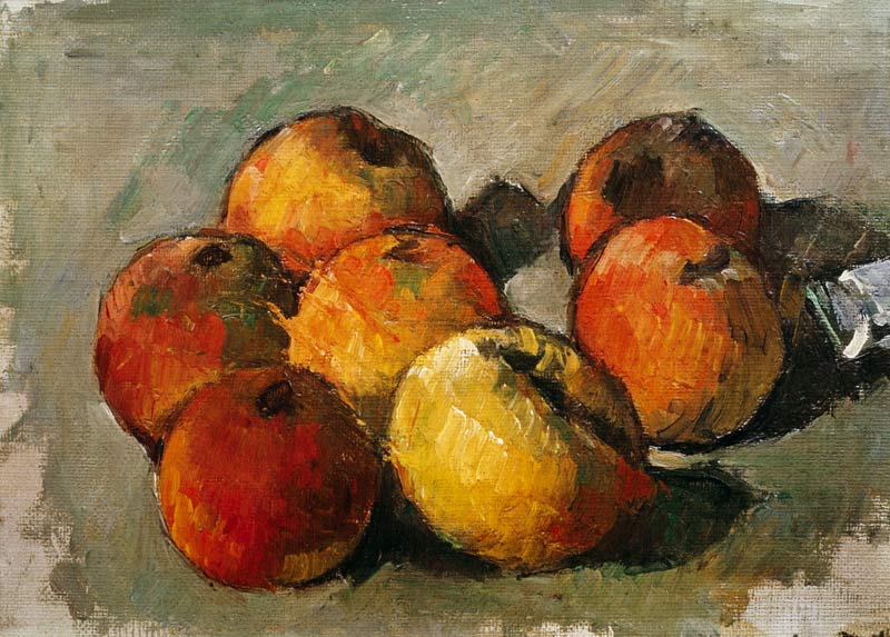 Still Life with Apples and a Tube of Paint van Paul Cézanne
