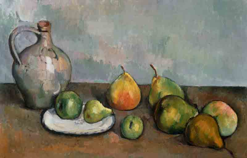Still Life with Pitcher and Fruit van Paul Cézanne