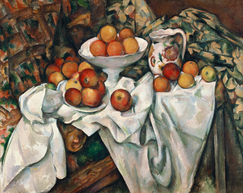 Stilleven met appels en sinaasappels van Paul Cézanne
