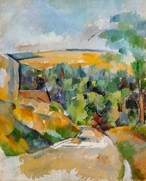 Bocht in de straat - van Paul Cézanne