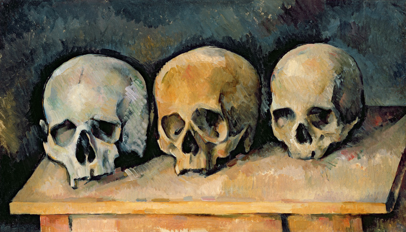 The Three Skulls van Paul Cézanne