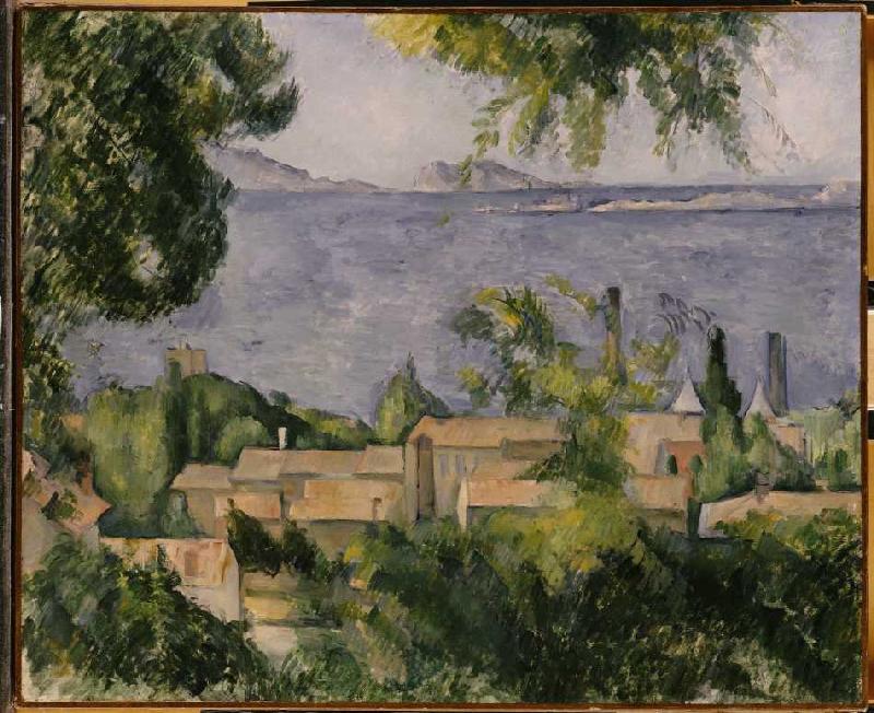 Die Hausdächer von L'Estaque van Paul Cézanne