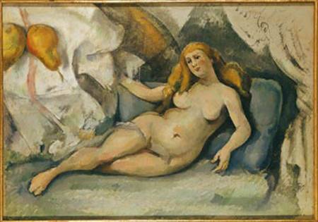 Female Nude on a Sofa van Paul Cézanne