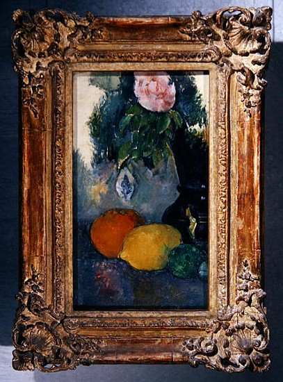 Flowers and fruits, c.1880 (see also 287552) van Paul Cézanne