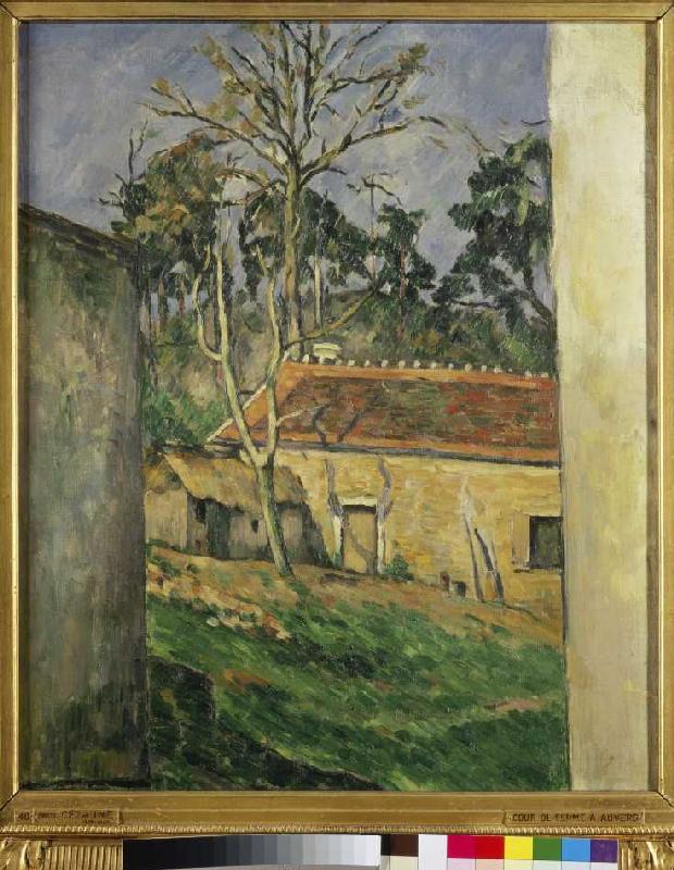 Hof eines Bauernhauses in Auvers. van Paul Cézanne