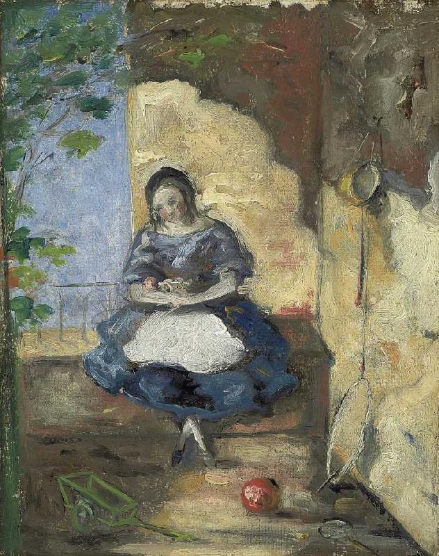 Kleines Mädchen (Fillette) van Paul Cézanne
