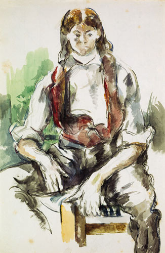 Knabe mit roter Weste van Paul Cézanne