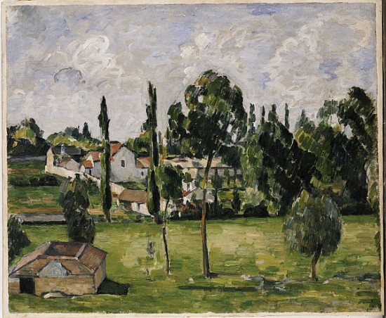 Landscape with Waterline, c.1879 van Paul Cézanne