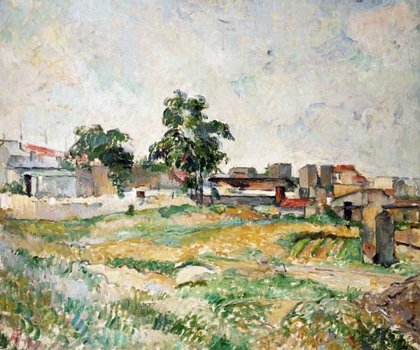 Landscape near Paris van Paul Cézanne