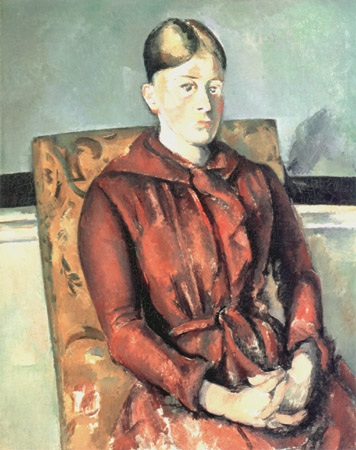 Madame Cézanne im gelben Lehnstuhl van Paul Cézanne