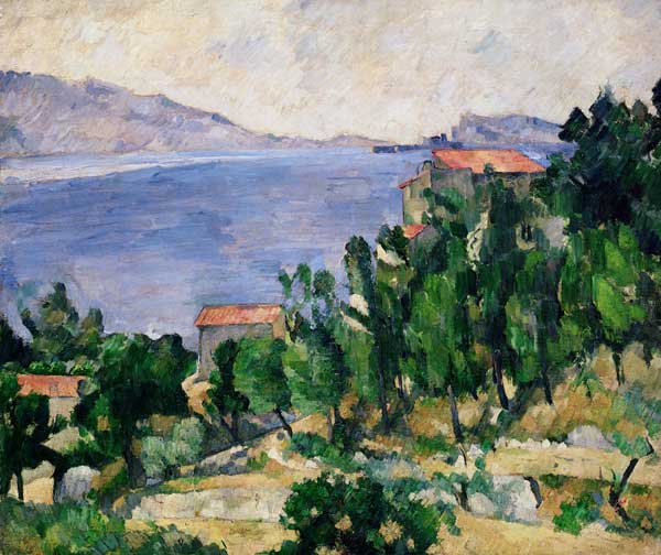 View of Mount Marseilleveyre and the Isle of Maire, c.1882-85 van Paul Cézanne