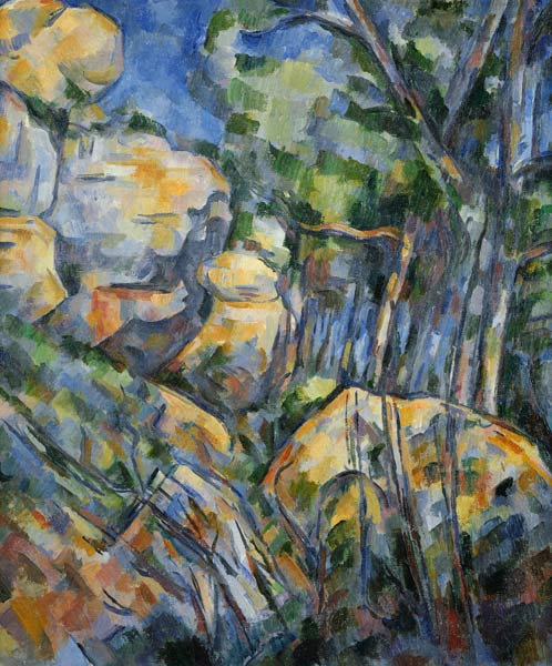 P.Cezanne, Felsen bei den Hoehlen ... van Paul Cézanne