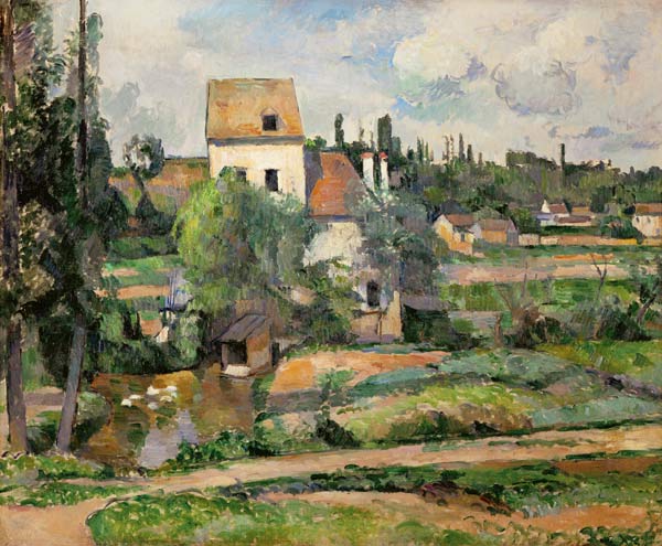 Moulin de la Couleuvre at Pontoise (for detail see 67881) van Paul Cézanne
