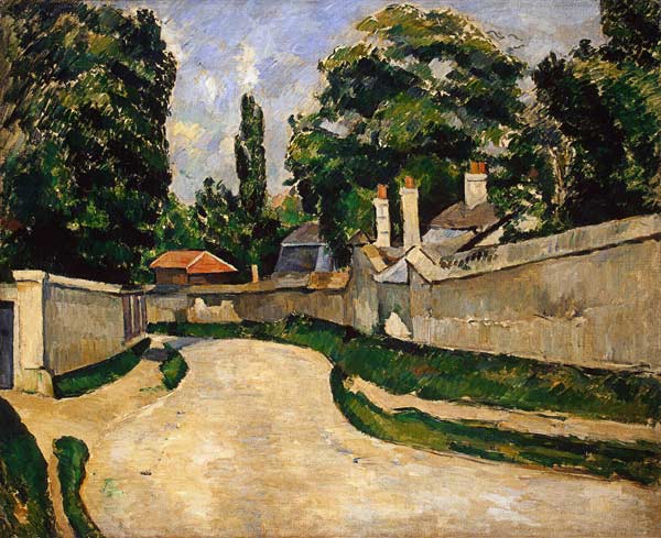 Houses Along a Road van Paul Cézanne