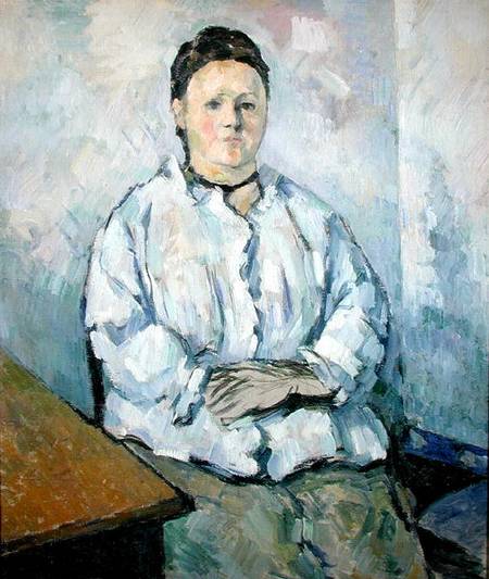 Portrait of Madame Cezanne van Paul Cézanne