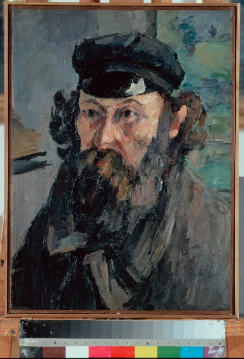Self-portrait with a Casquette van Paul Cézanne