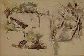 Steinbruch bei Bibémus. van Paul Cézanne