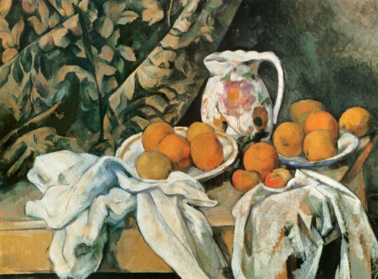 Still life with drapery van Paul Cézanne