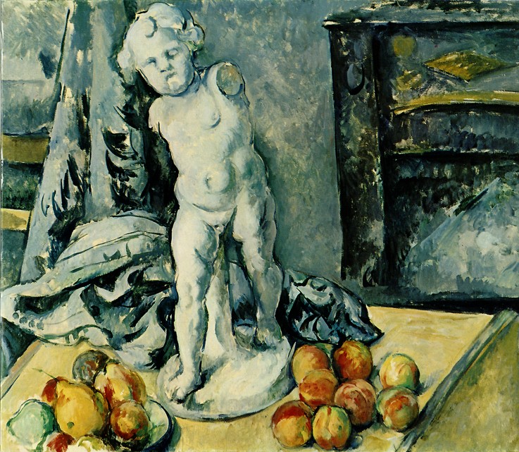 Still Life with Plaster Cupid (L’Amour en plâtre) van Paul Cézanne