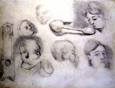 Studies of a Mother and Child van Paul Cézanne