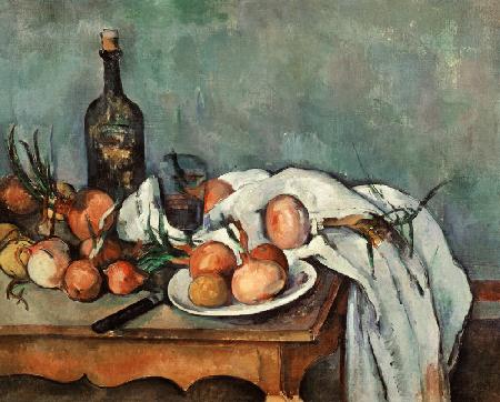 Stilleven met uien - Paul Cezanne