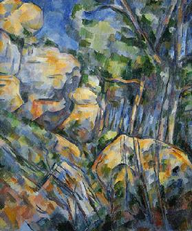 P.Cezanne, Felsen bei den Hoehlen ...