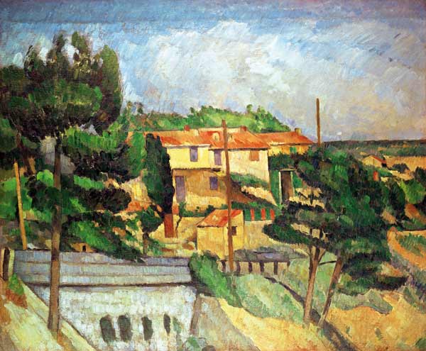 Viaduct at Estaque van Paul Cézanne