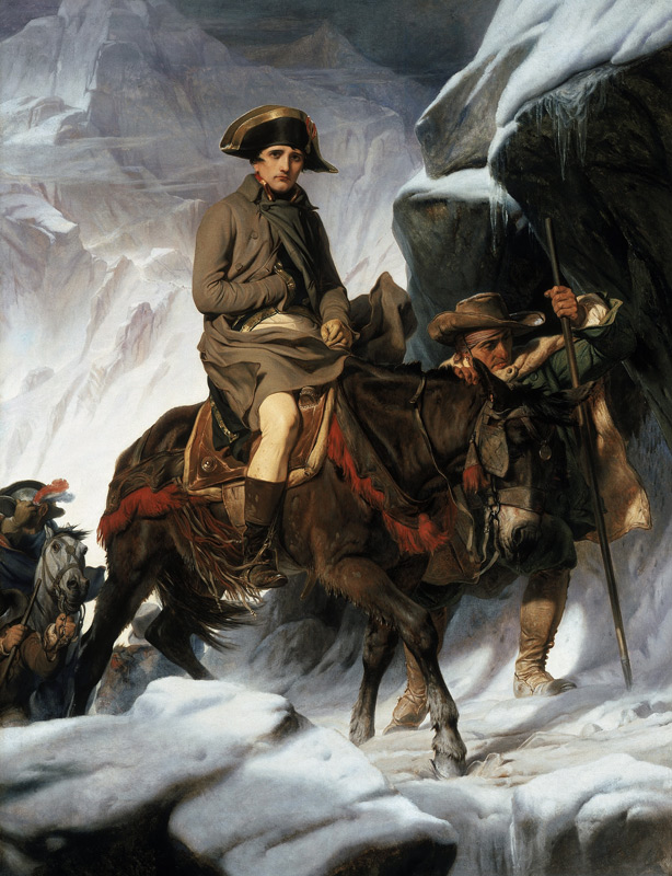 Napoleon beim Überqueren der Alpen van Hippolyte (Paul) Delaroche
