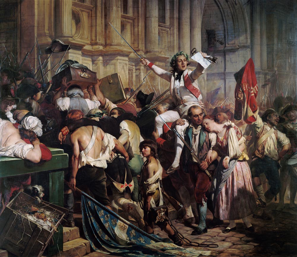 The Conquerors of the Bastille before the Hotel de Ville in 1789 van Hippolyte (Paul) Delaroche