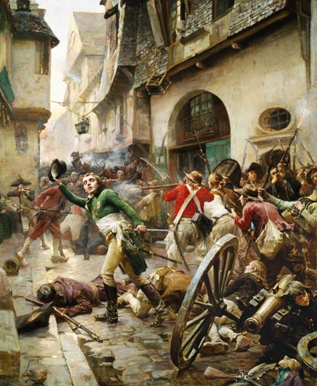Henri de La Rochejaquelein (1772-94) at the Battle of Cholet van Paul Emile Boutigny