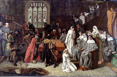 Visitation and Surrender of Syon Nunnery to the Commissioners van Paul Falconer Poole