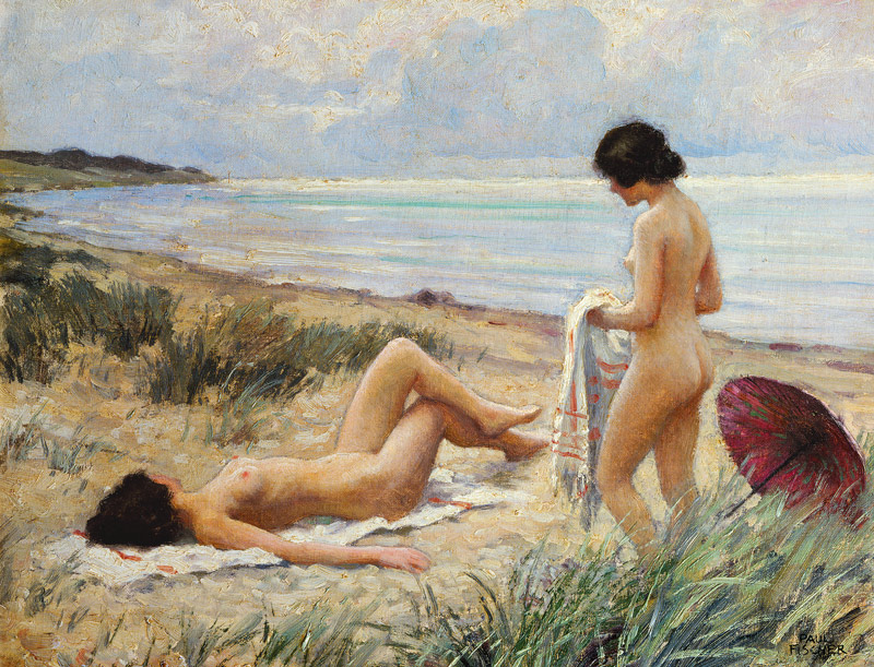 Summer on the Beach van Paul Fischer
