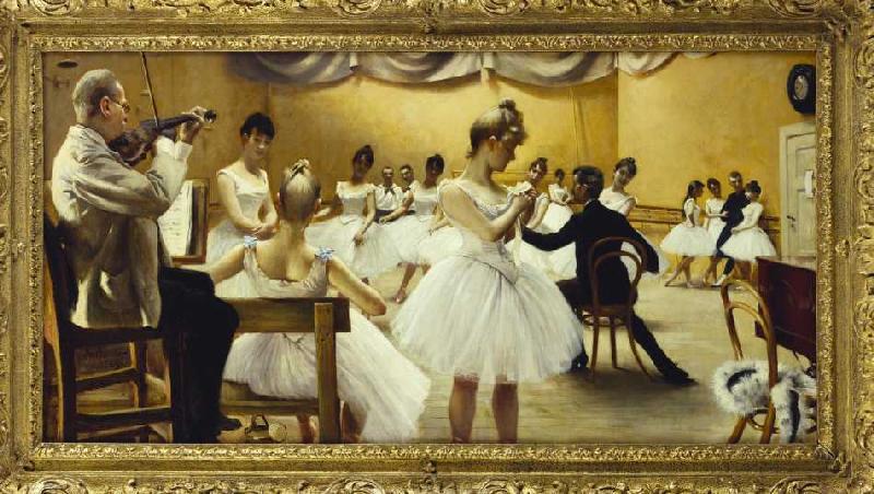 Die Ballettschule des königlichen Theaters. van Paul Fischer