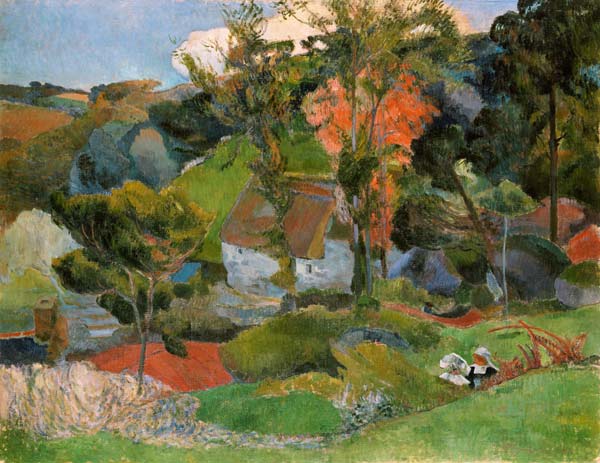Landscape at Pont Aven van Paul Gauguin