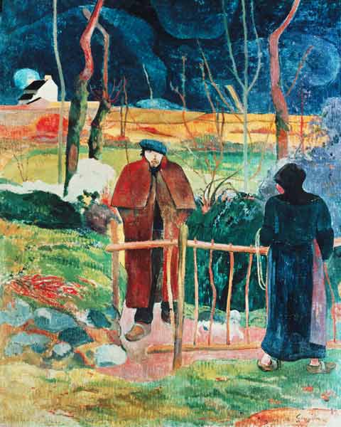 Bonjour, Monsieur Gauguin, 1889 (oil on canvas) van Paul Gauguin