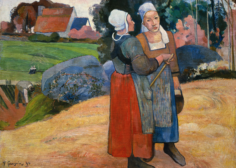 Bretonische Bäuerinnen van Paul Gauguin