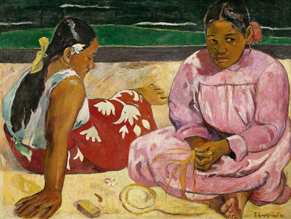 Frauen auf Tahiti van Paul Gauguin