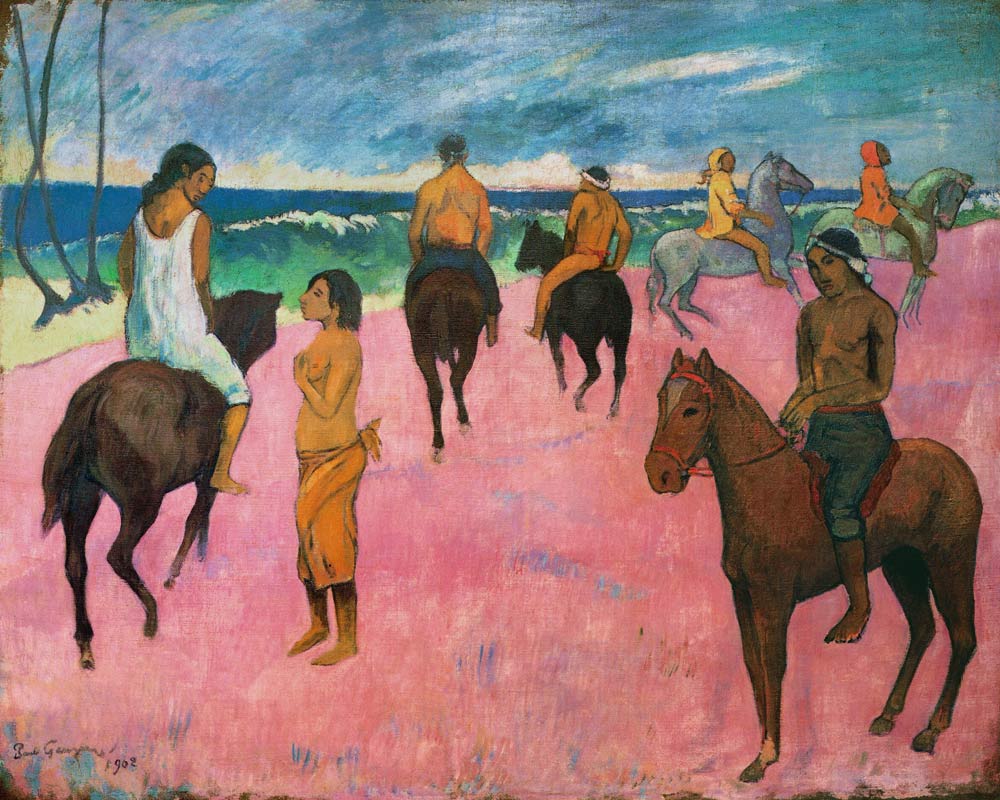 Reiter am Strand van Paul Gauguin