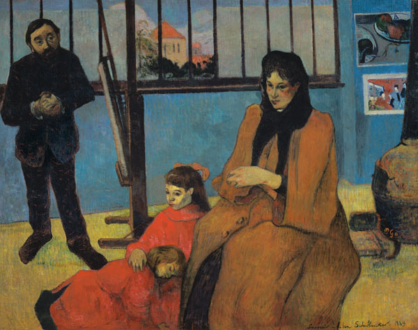 The Schuffenecker Family, or Schuffenecker's Studio van Paul Gauguin