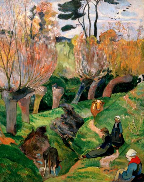 Les Saules van Paul Gauguin