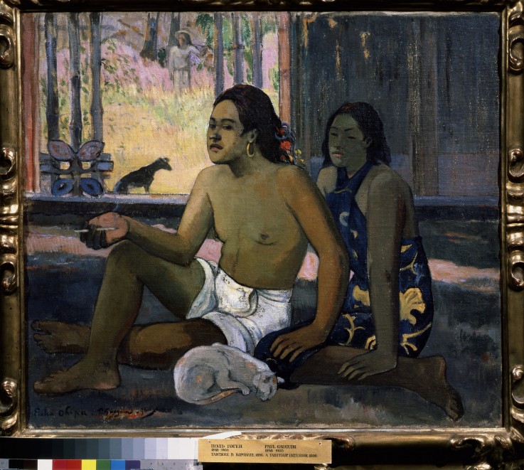 Eiaha Ohipa (Not Working. Tahitians in a Room) van Paul Gauguin