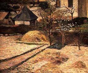 Gärten im Vorfrühling in Rouen van Paul Gauguin