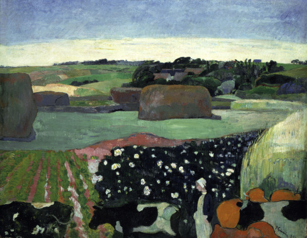 Haystack in Brittany van Paul Gauguin