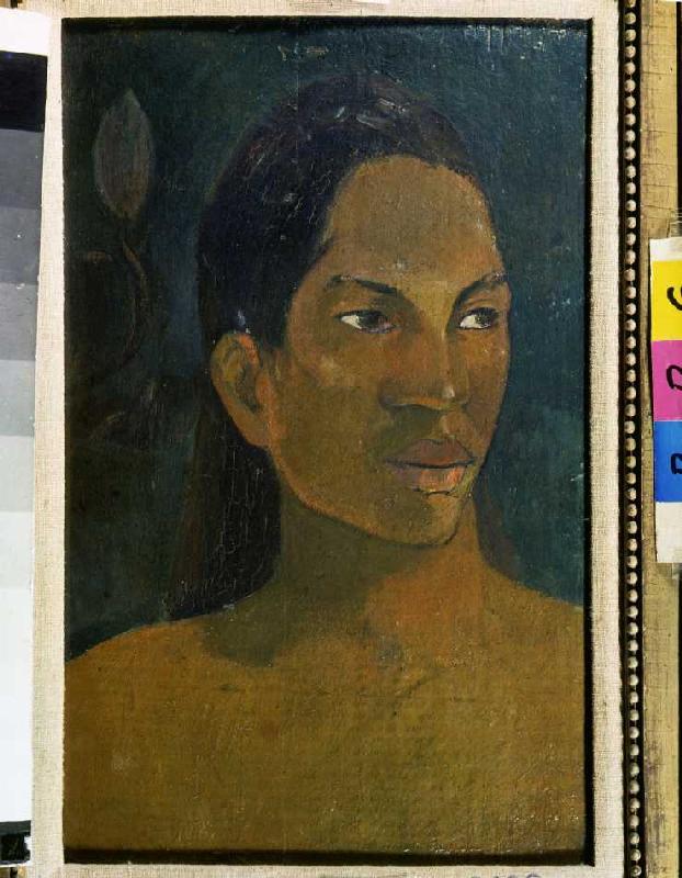 Kopf einer Tahitianerin van Paul Gauguin