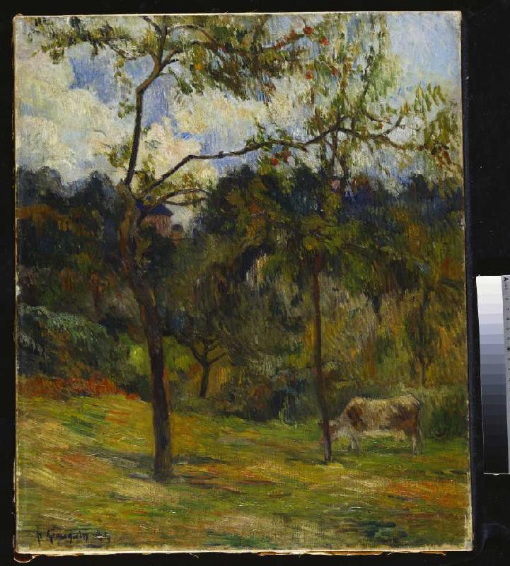 Landschaft in der Normandie van Paul Gauguin