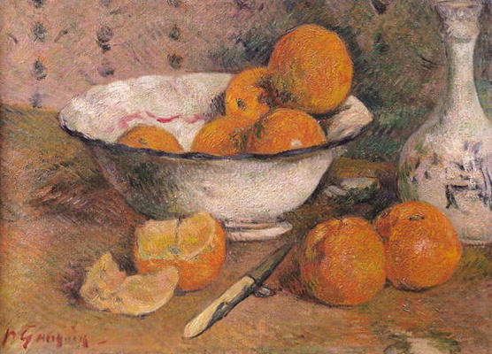 Still life with Oranges, 1881 (oil on canvas) van Paul Gauguin